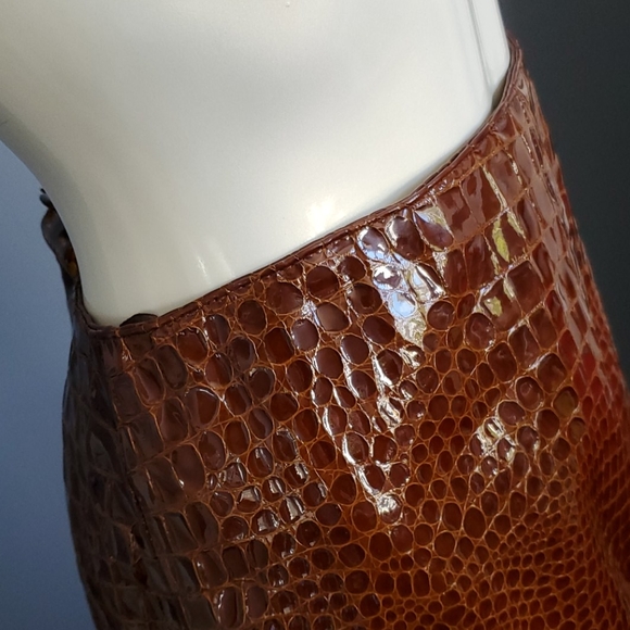 NWT VINTAGE JONES NY PATENT ALLIGATOR SKIRT, 8 - Picture 8 of 8